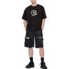 Evisu SS22 Повседневная футболка с цветочным принтом и принтом букв Мужские топы Черный 2ESADM2TS561BZCT