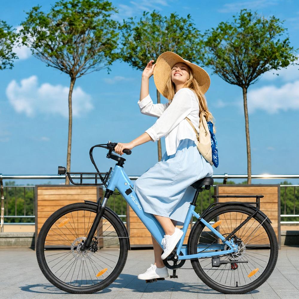 Velopro C1 Pro Electric Bicycle 27.5" Tire 250W Motor Urban Commuter Electric Bike 648Wh Hydraulic Brakes 7 Speed Max Load 150kg