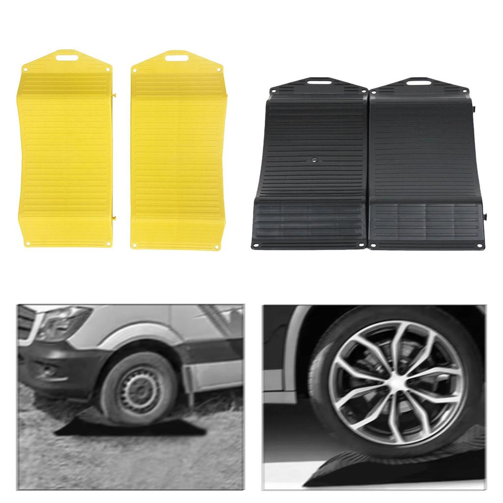 2pcs Tire Saver Ramps Tire Cradles Flat Spot Flat Tire Protection Car Accessories Anti Slip Tire Cradles Vehicle Travel Ramps