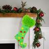 Plush Socks Christmas Green Christmas Decoration Stockings Holiday Party Decoration