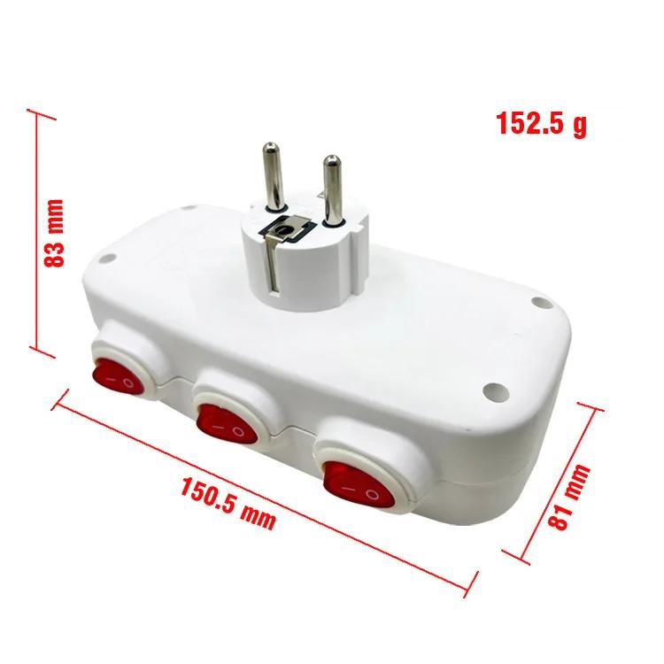 Вилка ЕС 1/2/3/4 розетки Европейский стандарт Адаптер Расширение Сетевая розетка AC Конвертер Адаптер Офис дом Настенное зарядное устройство