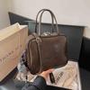 Винтажные текстурированные мягкие кожаные сумки-подушки для женщин, повседневные небольшие сумки для поездок на работу, осень-зима, модная женская сумка через плечо