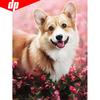 5D DIY Diamond Painting Full Round Animal Dog Rhinestone Picture Embroidery Sale Diamond