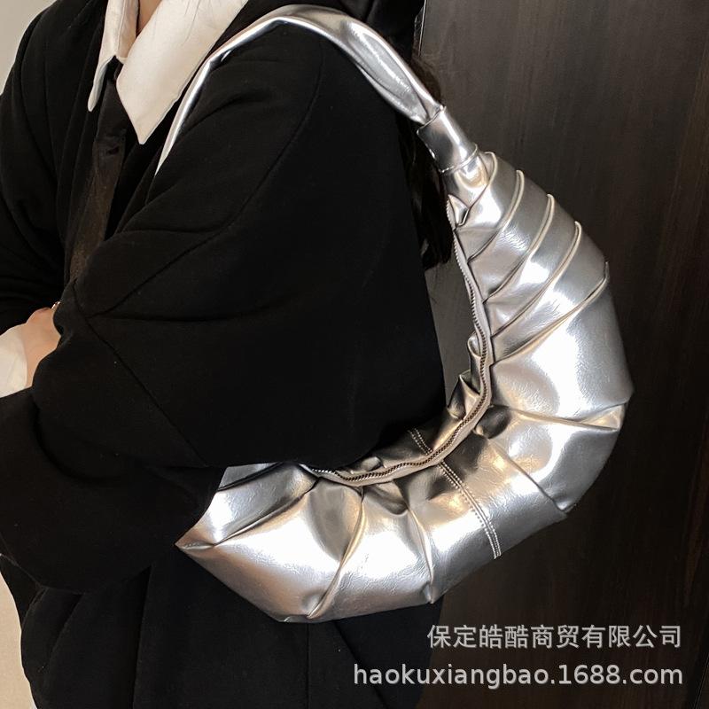 Premium Bag Women's 2025 New Popular Fashion Casual Versatile Shoulder Bag Large Capacity Underarm Dumpling Bag