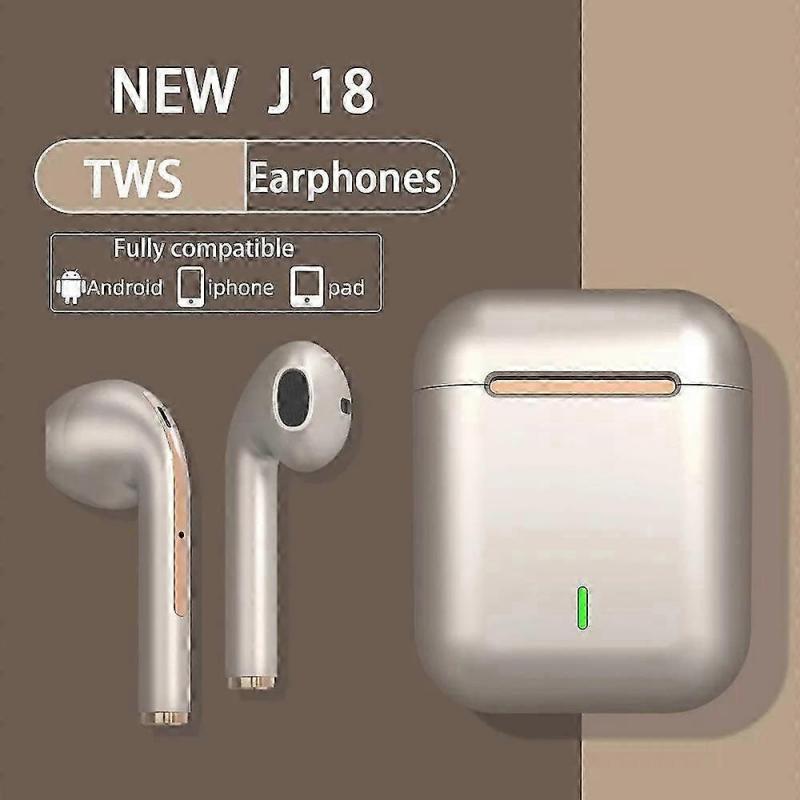J18 Wireless Bluetooth Earphones True Stereo Sport Game TWS Earbuds In-Ear with Mic Touch Control for Xiaomi Phones