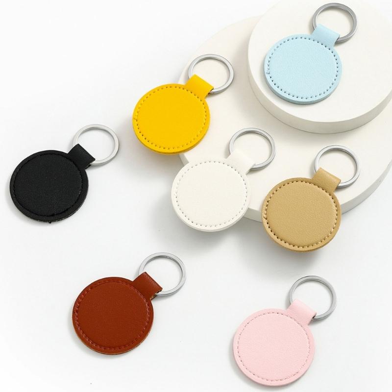 Брелок из искусственной кожи с металлическим подвесом для ключей от машины и дома, легкий, надежный держатель с нержавеющей конструкцией