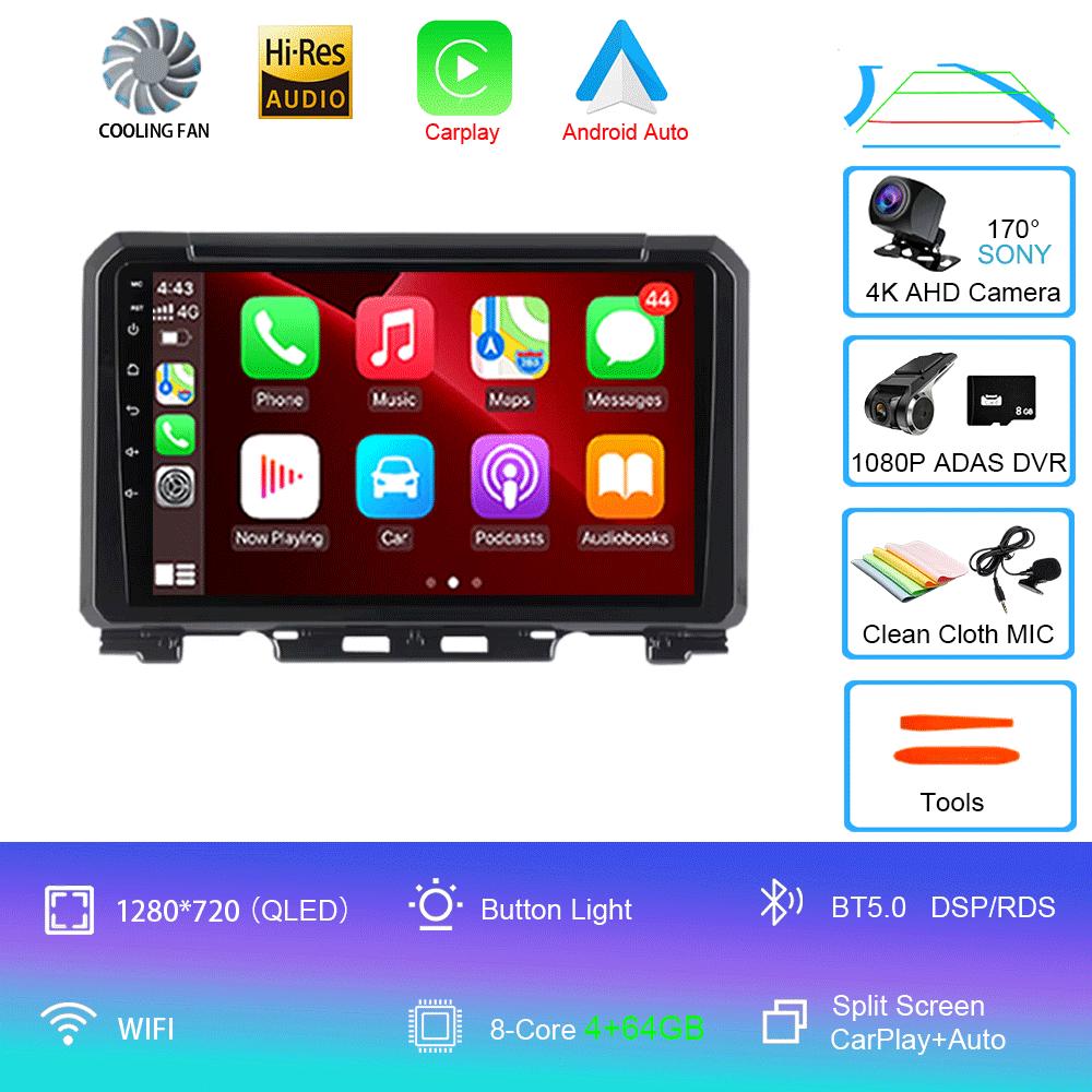 Android 14 для Suzuki Jimny 2018 2019 2020 Автомобильный радиоприемник Мультимедиа Видеоплеер Навигация GPS 5G WIFI DSP Carplay Auto 360 Камера