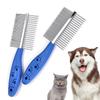 Professional Pet Combs Hair Remover Stainless Steel Teeth Dual-Sided Brush Cat Dogs Grooming Cleaning Tools For Short Long Hair