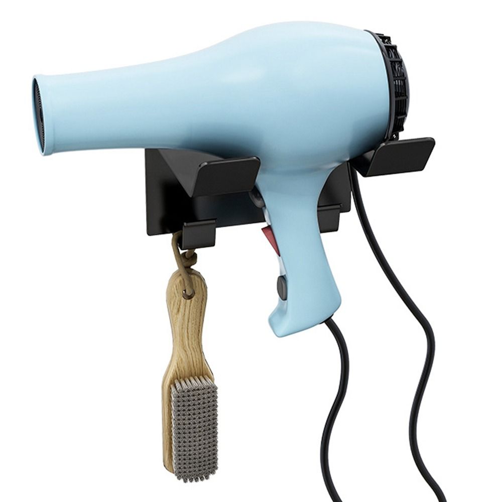 Wall-Mounted Hairdryer Support Rack Metal Bathroom Shelf Hair Dryer Holder  Washroom Stylist Tool