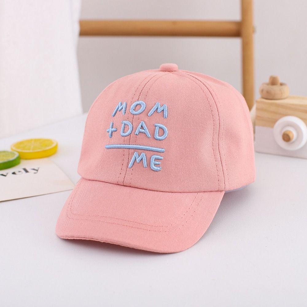 MOM+DAD=ME Embroidery Baseball Caps Cute Sunscreen Hats Fashion Children's Cap For Boys Girls