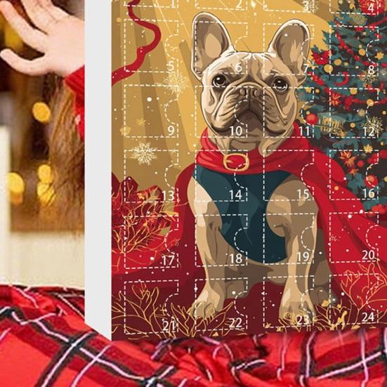 Рождественский адвент-календарь для собак 24 дня акриловое украшение для декора елки праздничный обратный отсчет подарок-сюрприз для детей и любителей собак