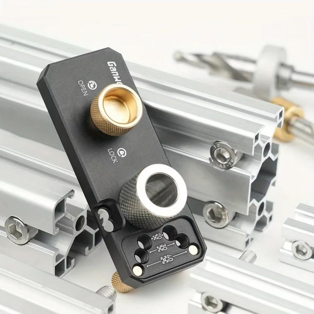 Сплав алюминия Алюминиевый профиль Направляющая для сверления Регулируемая конструкция Ступенчатое сверло со зенковкой Направляющий инструмент для сверления Высокопрочный