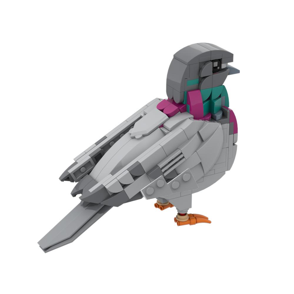 Gobricks MOC-208738 Модель из кубиков Дикий голубь Лесные животные Птицы Строительные блоки Игрушки для самостоятельной сборки Подарок