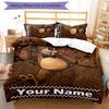 3pcs Freddy bear1 Cover Set - Personalized Name, HD Printed Bedding with 1 Cover and 2 Pillowcases - Perfect for Home Decor, Easy Care