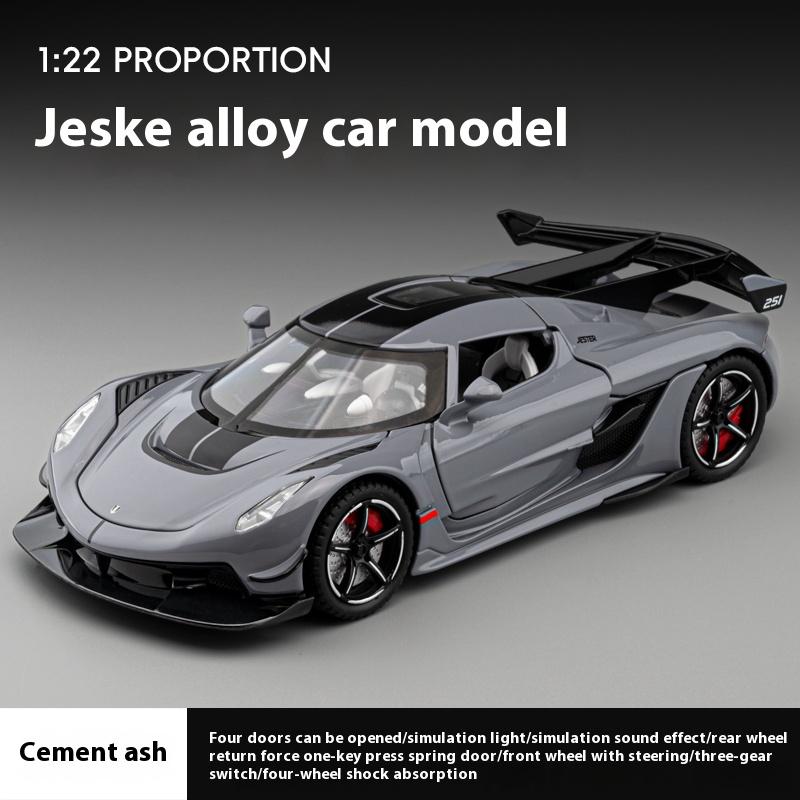 1:24 KNSG Jesko Сплав Металл Литье под давлением Модель Автомобиля Суперкар Серия Гонки Звук и Свет Коллекционные Игрушки Хобби Подарки на День Рождения Для Мальчика