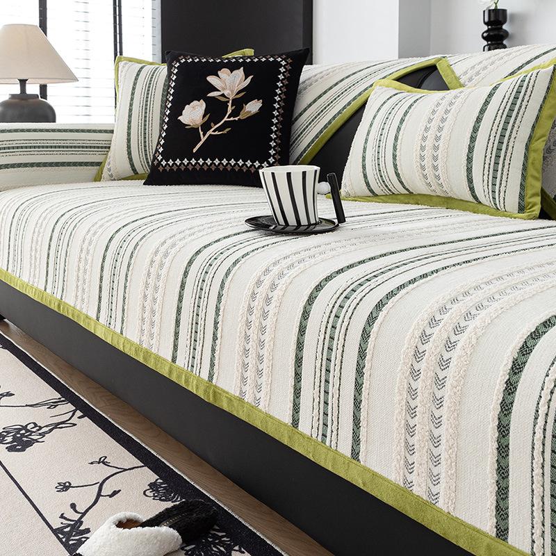 Four Seasons Universal Sofa Cushion New Cushion Non-Slip Fixed Nordic Style Simple Modern Leather Sofa Cover