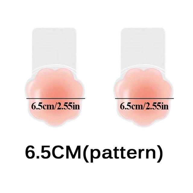 Women Breast Petals Invisible Bra Silicone Nipple Covers Push Up Invisible Bra Top Reusable Adhesive Tape Bra