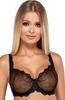 Soft Women's Lace Bra with Embroidery and Tulle Elegant Black Soft Women's Lace Bra with Embroidery and Tulle Elegant Black