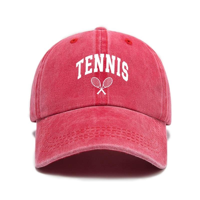 1pc Retro Tennis Racket Printted Baseball Caps for Women,Casual Outdoor Adjustable Driver Caps Suitable for Spring and Summer