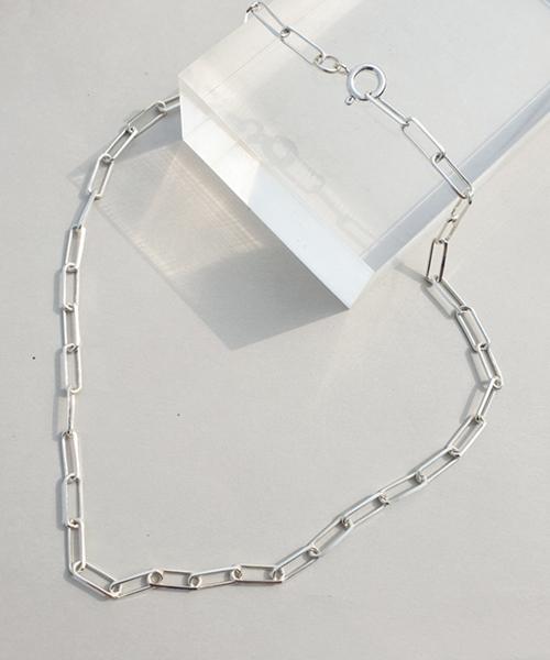 Серебряное длинное овальное цепочное ожерелье Bonbeau