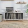 VidaXL Record Cabinet, Side Cabinet with Storage, Furniture for Turntable, Living Room Buffet, Industrial, Gray 831977