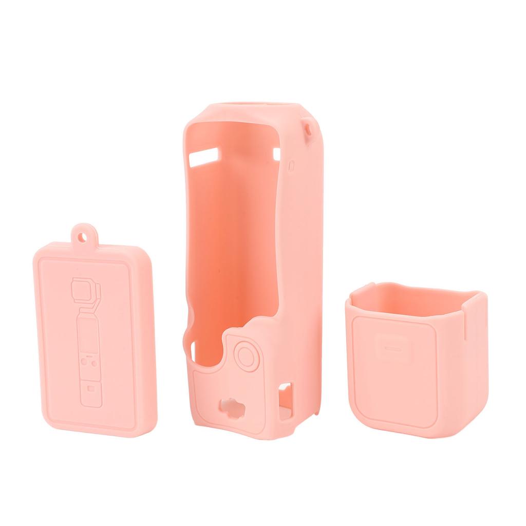 Силиконовый чехол для Osmo Pocket 3 Пылезащитный Защищающий от царапин Моющийся Защитный чехол для экшн-камеры Розовый