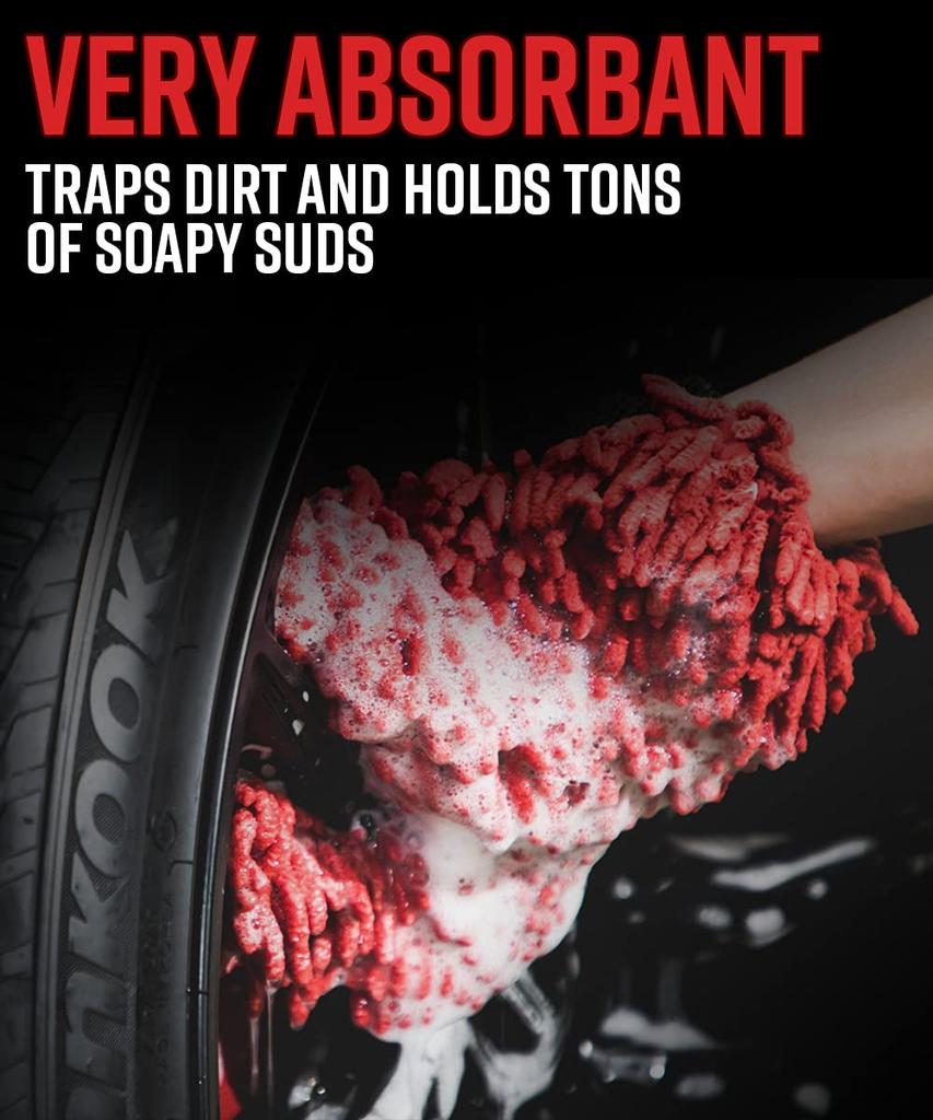 Полировки Микрофибра Двойная Варежка для Мытья Мягкая Микрофибра Шениль для Безопасной Чистки Скрабирующая Поверхность Удаляет и Другие Трудноудаляемые Наслоения Adam's -