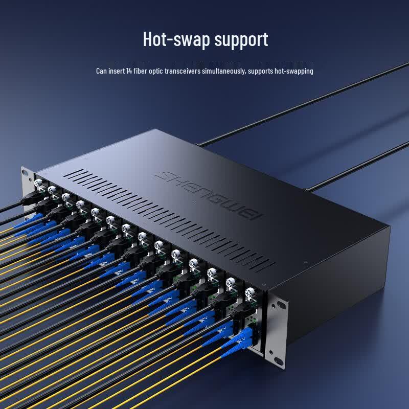 Shengwei 14-Slot Fiber Optic Transceiver Rack
