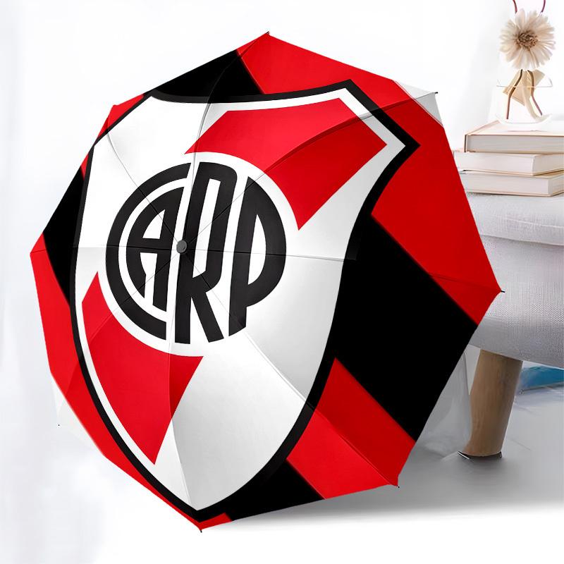 River Plate, Badge Automatic Opening and Closing, 8 rib Structure Portable Umbrella, Suitable for Men and Women in All Seasons Perfect Gift