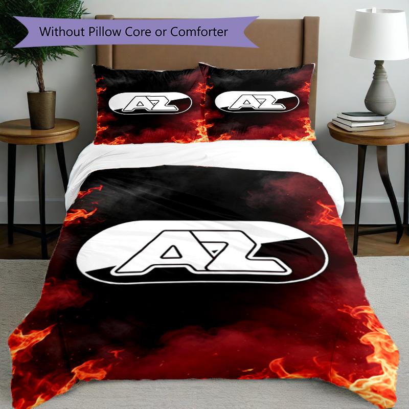 3pcs Duvet Cover Set (1*Duvet Cover + 2*Pillowcase, Without Core), AZ Alkmaar Print Bedding Set, Bedroom Decor, All‑Season, Birthday Gift