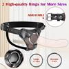 Adjustable Strap On Dildo Harness Adult Sex Toys for Women Men Leather Belt with 2 Size Metal O-Rings for Lesbian Gay Anal Toys