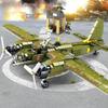 559 деталей Военный бомбардировщик Ju-88 Строительные блоки Вертолет времен Второй мировой войны Армейское оружие Модель солдата Игрушки БЕЗ КОРОБКИ