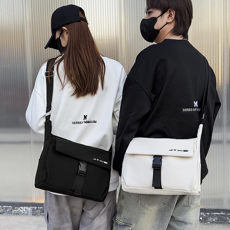 Men's Crossbody Bag Student Shoulder Bag Women's Large Capacity Messenger Bag
