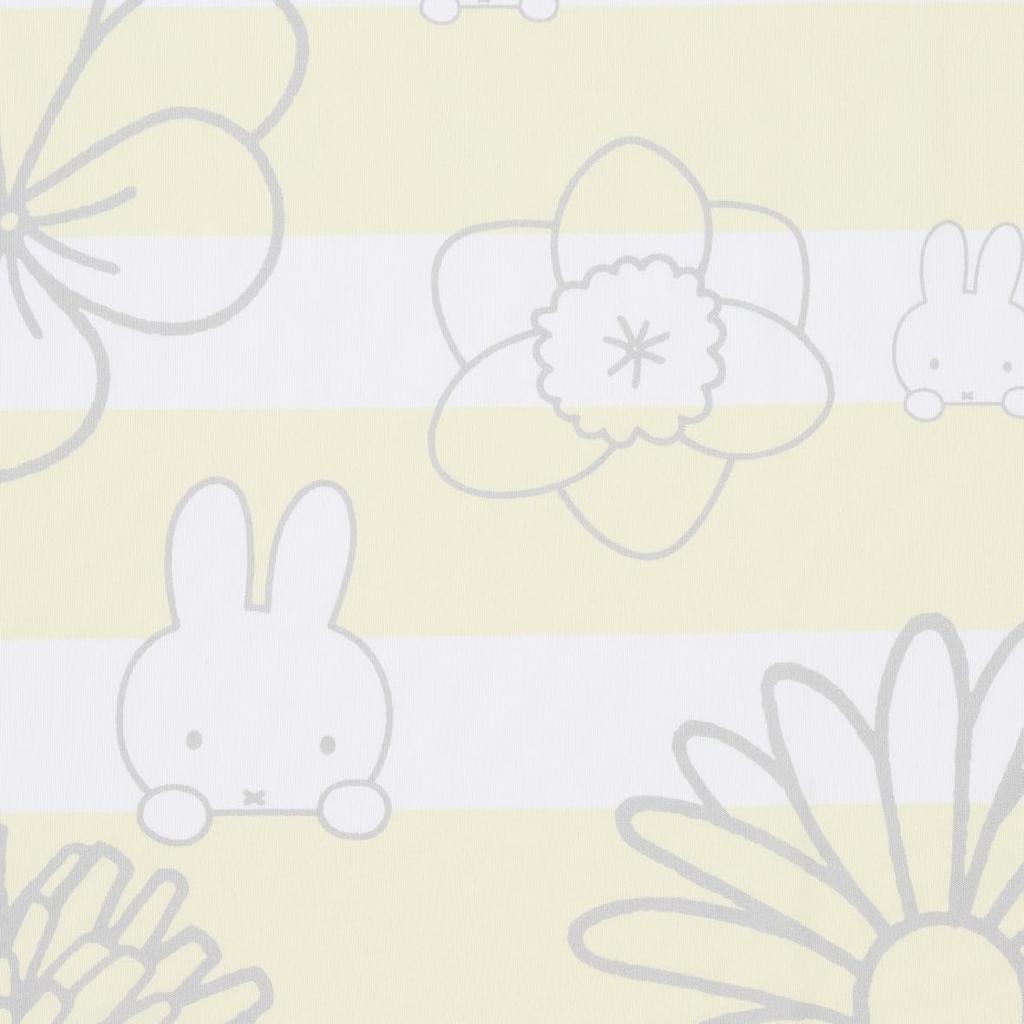 Наволочка Nishikawa Miffy Fits с внутренней подушкой PJ04140034, 63x43 см, Стирка, Двусторонняя, Чехол, DB4601, В полоску, Цветочный, Желтый,