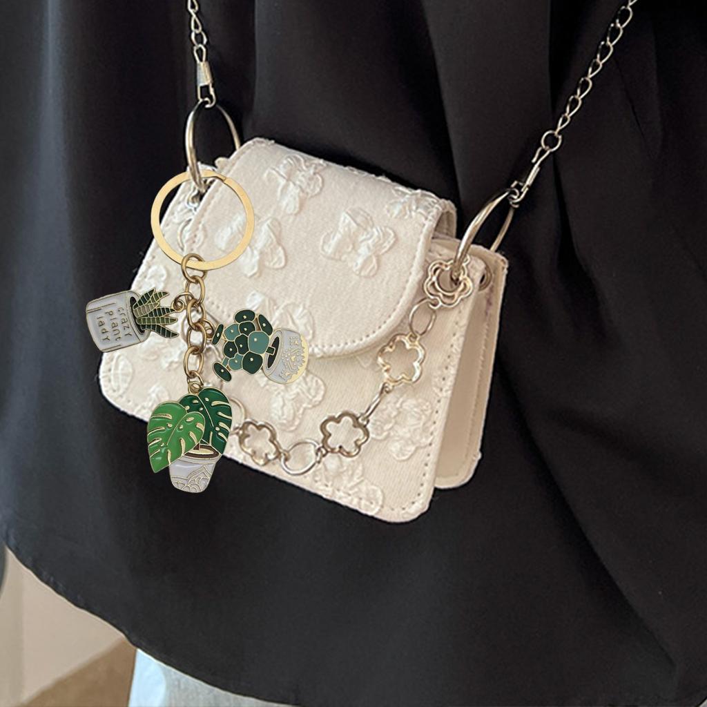 Стильный женский суккулентный брелок в форме природы, подвесной брелок для ключей, подвеска для сумок и сумок в машине, украшение