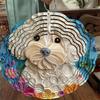 Hanging Wind Spinner with Adorable Dog Design - 360° Rotating Metal Garden Art for Spring, Summer, and Fall - Perfect Gift for Pet Lovers