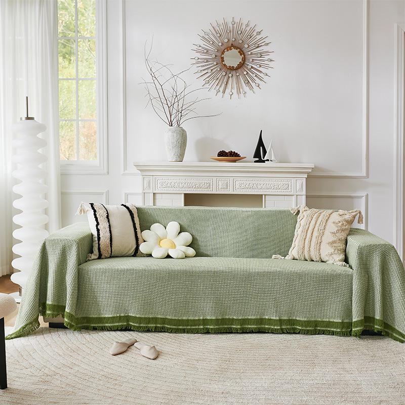 Полотенце для дивана, простая однотонная диванная подушка, ткань с полным покрытием, универсальное пылезащитное одеяло для четырех сезонов для гостиной