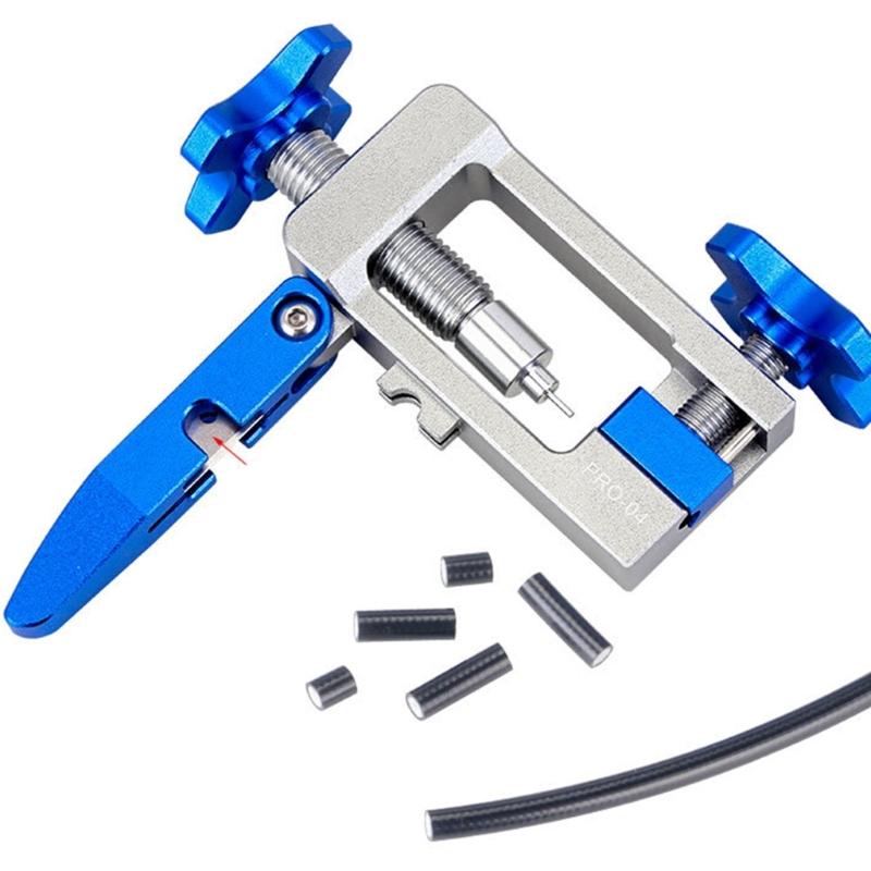 Велосипеды Инструмент для вставки иглы для смазки Инструмент для вставки шланга гидравлического дискового тормоза с резаком Игловодитель Инструмент для вставки