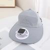 Breathable Solar Fan Hat USB Charging Sun Protection Caps Fashion Full Mesh Hats  Summer