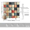 Retro Spanish Mosaic Shower Curtain – Vintage Mediterranean Bath Decor, Multi-Color Tile Design, Machine Washable