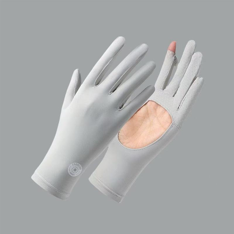 1 шт. Перчатки с вырезом для ладони, тонкие, солнцезащитные, дышащие, летние, анти-УФ, открытые для пальцев, ледяной шелк