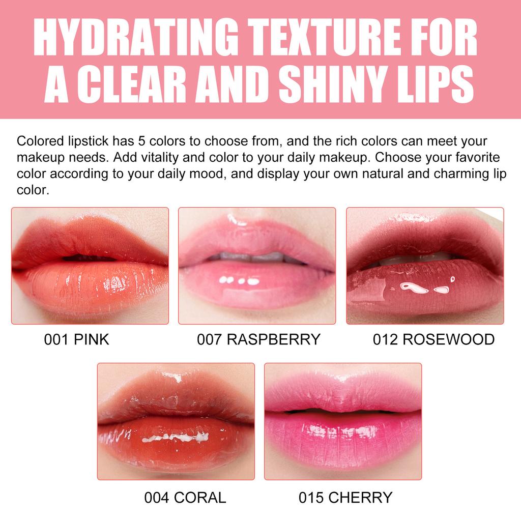 EELHOE Plumping And Moisturizing Lip Glaze, Lightening Lip Lines, Hydrating Lips, Plumping Care, Water-glossy Glass Lip Gloss Oil