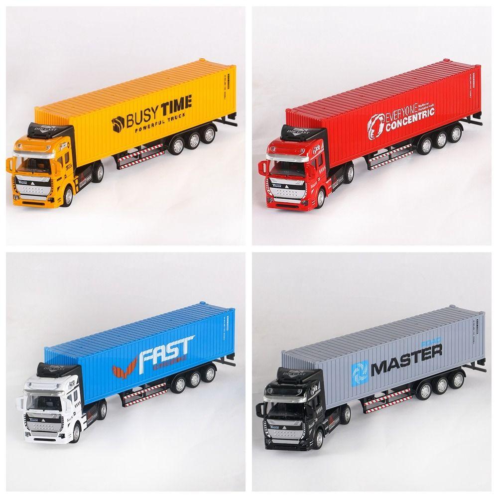 Plastic Container Transport Truck Toy Zinc Zinc Alloy Kids Toys 1:48 Transport Vehicle Toy Birthday Gift