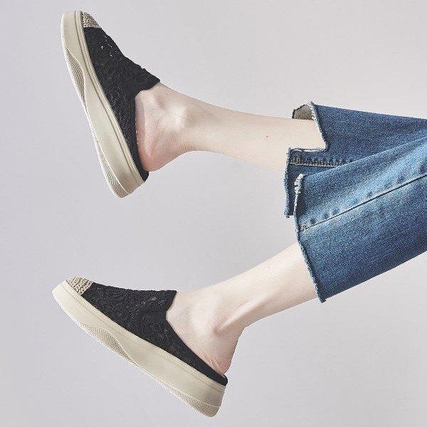 Полутапочки, женская верхняя одежда, модные тапочки без шнуровки с толстой подошвой и плоской подошвой