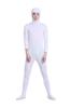 Omoshiro Club Zentai XXS Подходит для 120 см - 130 см Открытый костюм-кигуруми, Костюм на все тело, Белый, Детский размер, Высокий, Лицо, (SS03-2H)
