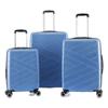 Lot de 3 valises Extensible Rigide Trolley Polycarbonate - LYS Paris 395/3 - 393 &amp; 395 Bleu