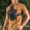 Crossbody Sling Backpack Concealed Carry Shoulder Bag Tactical Chest Pack Waterproof Holster Storage Bag for Daily Outdoor Office And Travel