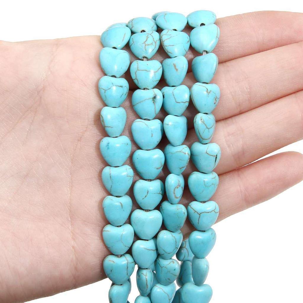 Synthetic Blue Turquoise DIY Jewelry Twisted and Special-Shaped Beads with Abacus and Animal Spacer Styles