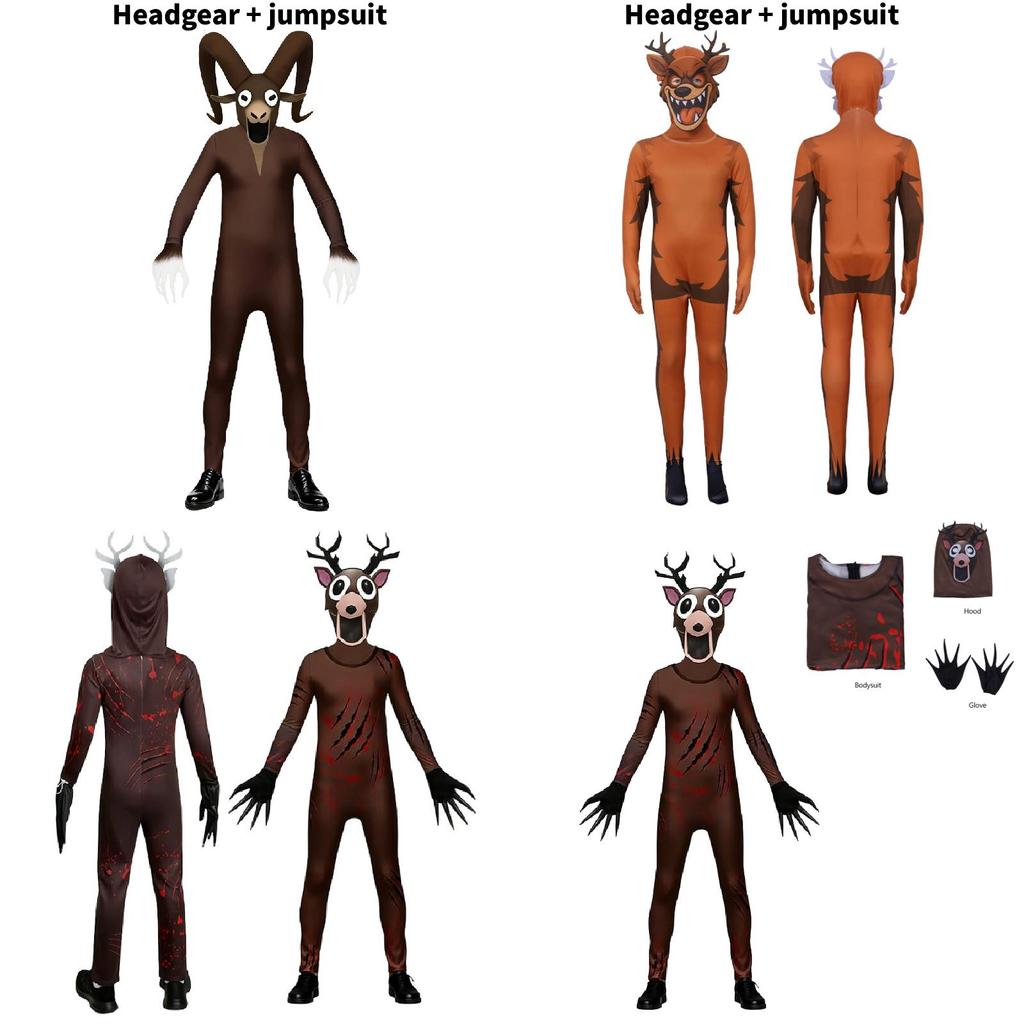 Олень 99 ночей в лесу Костюм оленя козы из мягкой полиэстеровой ткани для Хэллоуина и вечеринок