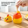 Toothpick Holder Box Mini Dust-proof Detachable Shell Convenient Cartoon Chicken Automatic Pop-up Dispenser for Dining Table
